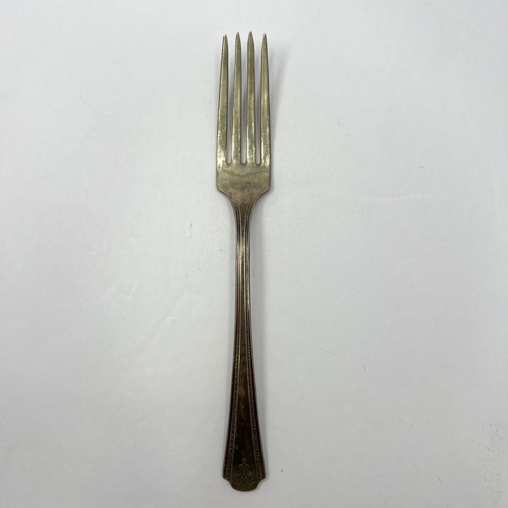 Senate Silver Plate "Jean" Dinner Fork 7.5" Vintage Flatware Midcentury Oneida